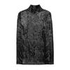 Moda Coreana Uomo Magliette in Velluto Primavera Autunno Collo Alto Solido Tendenza Versatile Manica Lunga Pullover Ampi Maglia Intima Top