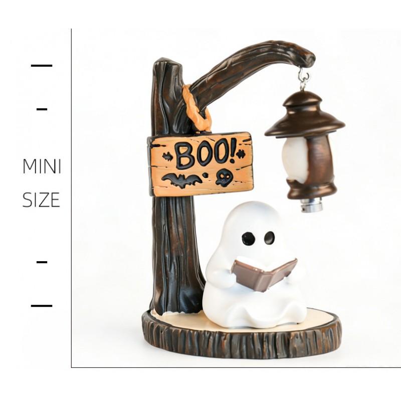 Resin Ghost Reading Lamp Halloween Cute Desktop Decor Party Gift