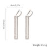 Silver Needle French Fresh Exaggerated Diamond Earrings Light Luxury High-end Stud Earrings Temperament Earrings Design Sense Niche