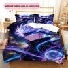 Satoru Gojo Pattern Bedding Quilt Set  Home Decoration  Gift (1 * duvet cover + 2 * pillowcase  without core)