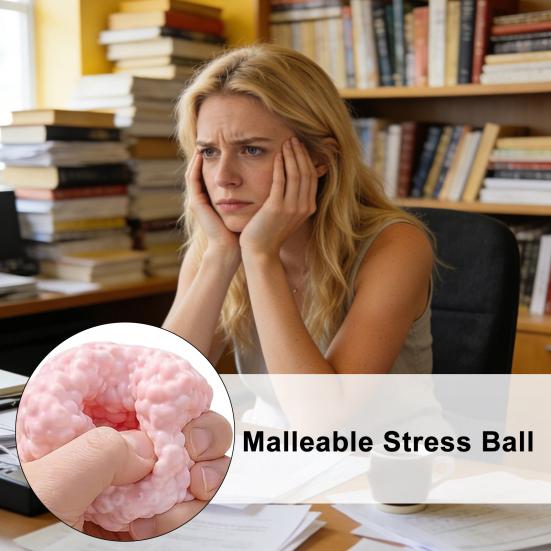 Crunchy Sensory Stress Ball Sand-Filled for Anxiety Relief Fidget Toy Soft Satisfying Crunch Texture Desk Toy