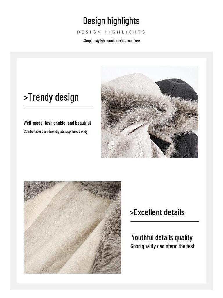 Men's Trendy Mountain Eagle Winter PU Leather Cotton Jacket - Thick, Warm Outerwear for Couples