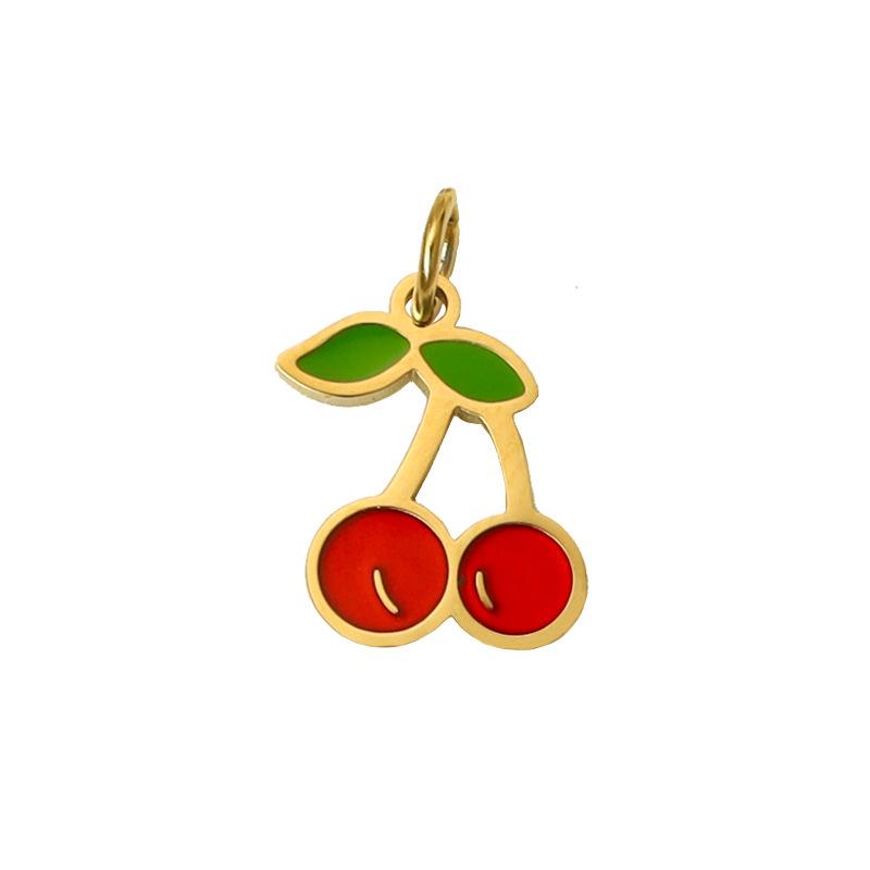 Summer On The New National Tide Does Not Fade Niche Dripping Oil Strawberry Necklace Accessories Diy Design Pendant Girl