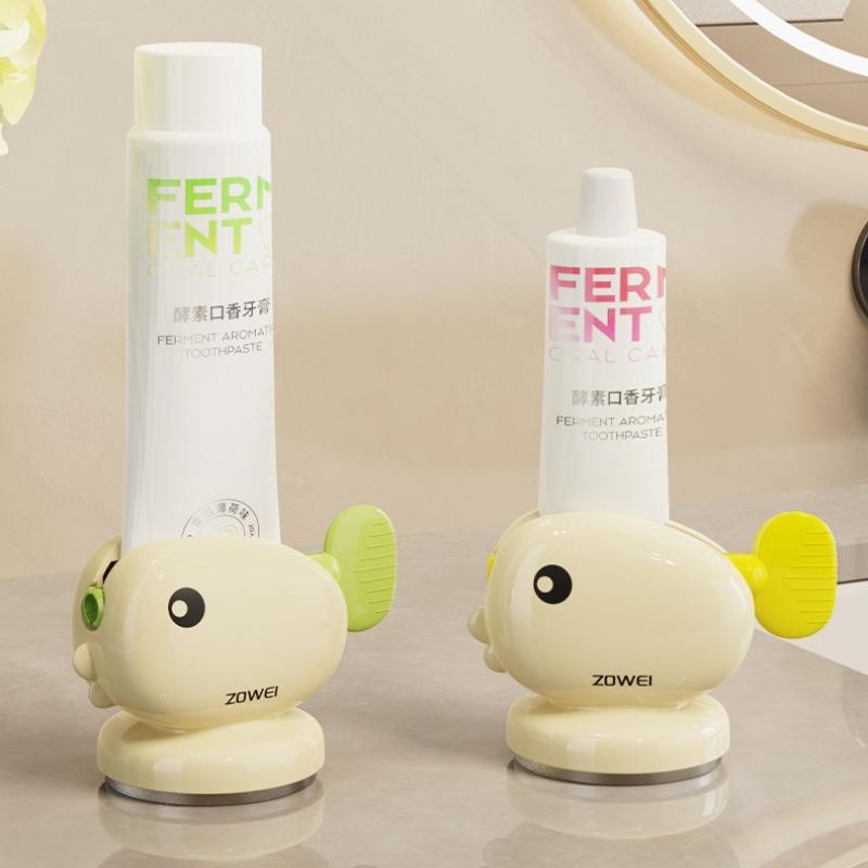 Suction Cup Toothpaste Dispenser Home Bathroom Wall-Mounted Facial Cleanser Presser No Drilling Required