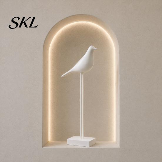 Anspruchsvolle Nachttisch-Ornamente Schwarz-Weiß Vogel-Figur, Minimalistische Moderne Kunst-Skulptur für TV Nordischer Stil Dekorationsfiguren Schrank
