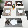 Tapis de table en PVC avec bande noire résistante à la chaleur Tapis de table japonais antidérapant pour salle à manger, cuisine, hôtel Imperméable, résistant à l'huile Réutilisable Tapis de table pour