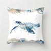 Underwater Creatures Watercolor Pattern Pillowcase Pattern Cushion Cover Suitable For Sofa Bedroom Car Pillow Cover