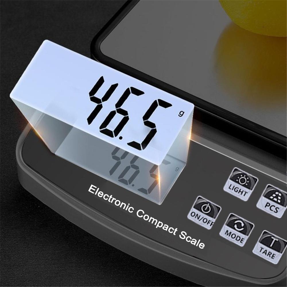 15/10/3KG Electronic Scale with Calibration Precision Digital Food Scale Baking Food Balance USB Charging Kitchen Coffee Scale