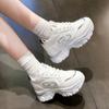 Fashionable And Comfortable New Women'S Vulcanized Shoes Spring And Autumn Elegant Lace Up Thick Soled Sports And Leisure Shoes