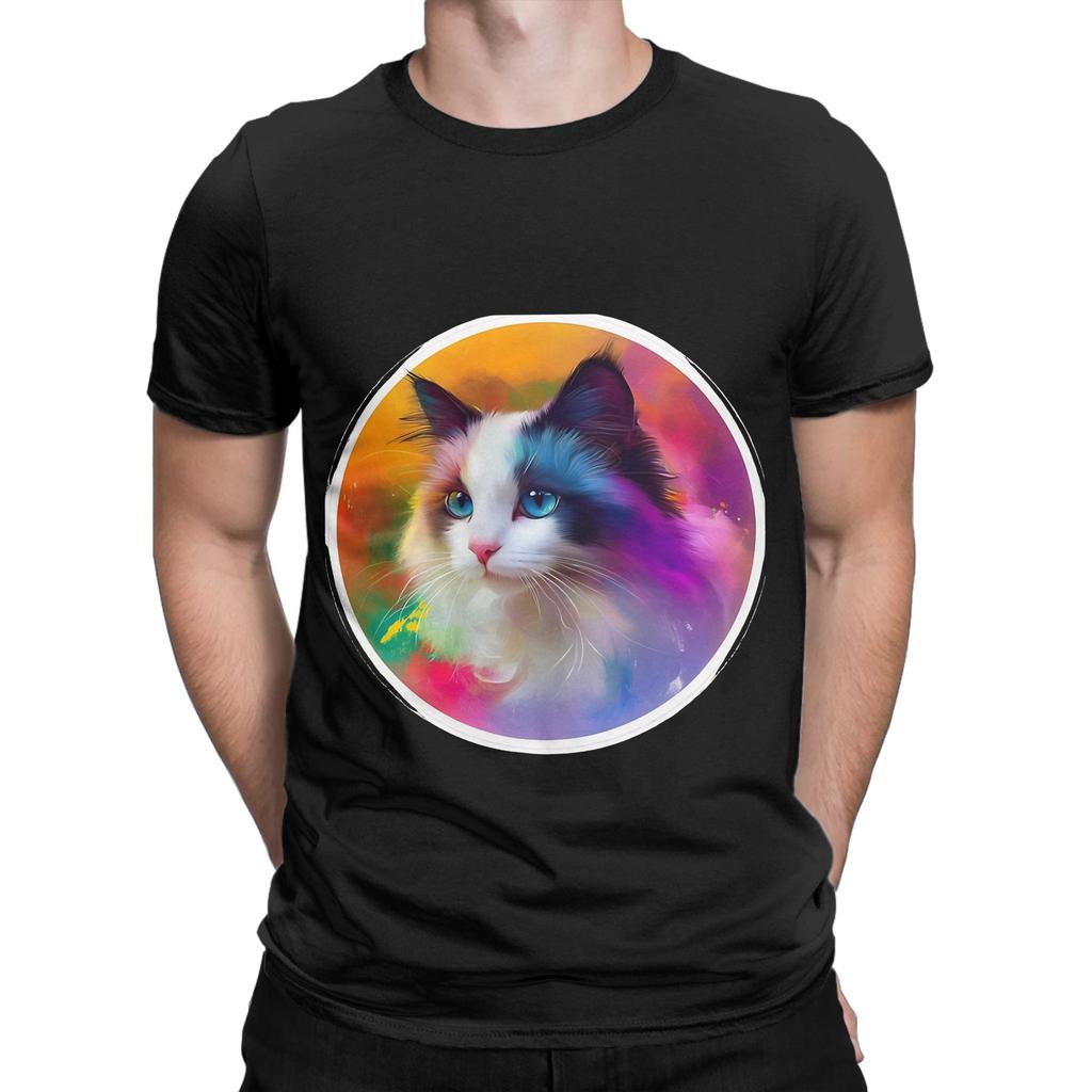 Ragdoll cute Poster Novelty 100% Cotton T-Shirt Ragdoll Tees Tops For Men