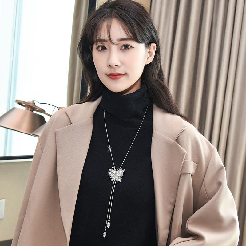 Unique Necklace Long With Dazzling Crystal Zircon Butterfly Perfect For Any Occasion