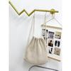 Simple woven mesh pocket drawstring backpack fashionable versatile shoulder bag large capacity messenger bag tote bag