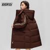 XueZhongFei Women's Mid-Length Thick Down Jacket