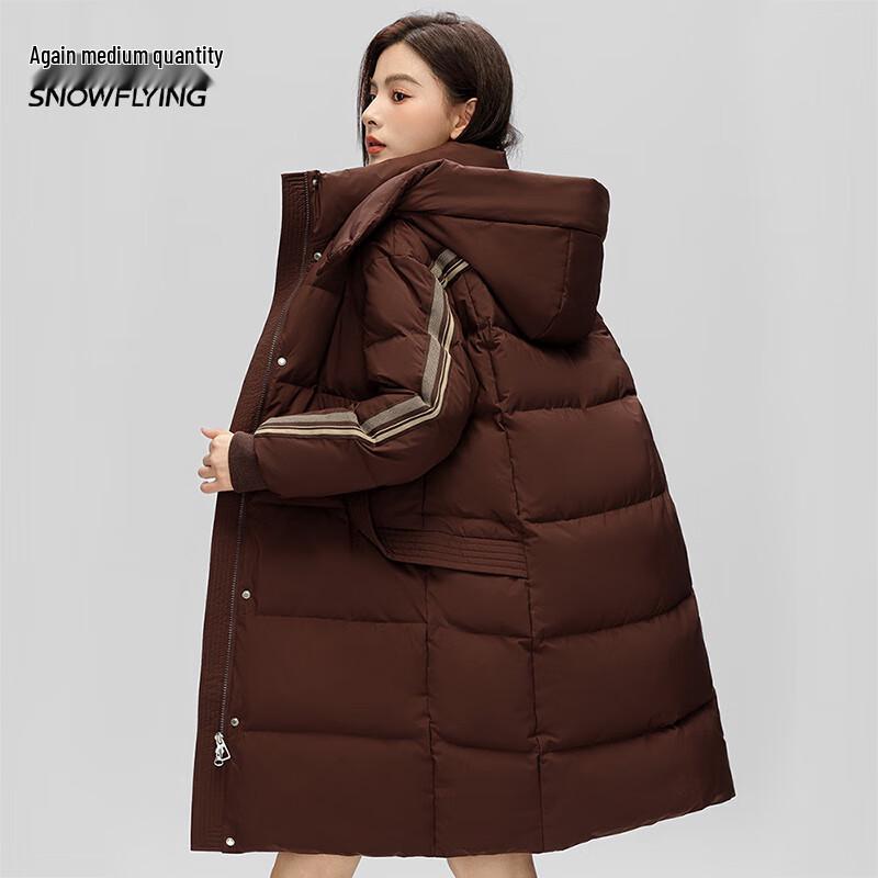 XueZhongFei Women's Mid-Length Thick Down Jacket