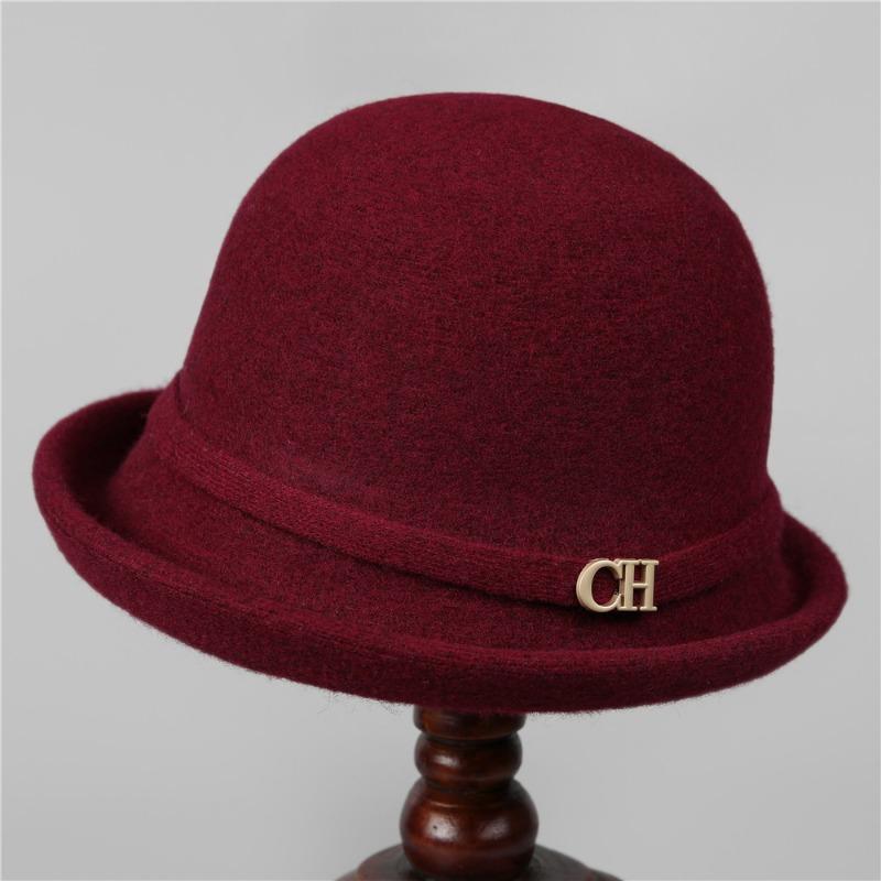 Hat Autumn and Winter Bucket Hat New Top Hat Women's Warm and Cold Wool Basin Hat