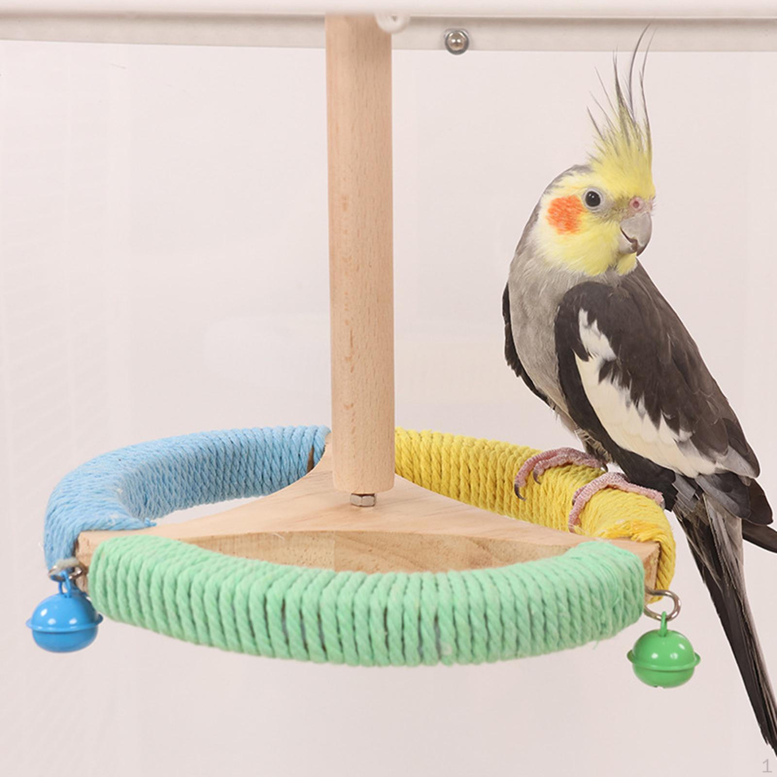

Rotating Bird Perch Stand Cage DIY Multipurpose Lightweight Interactive Parrot Toy