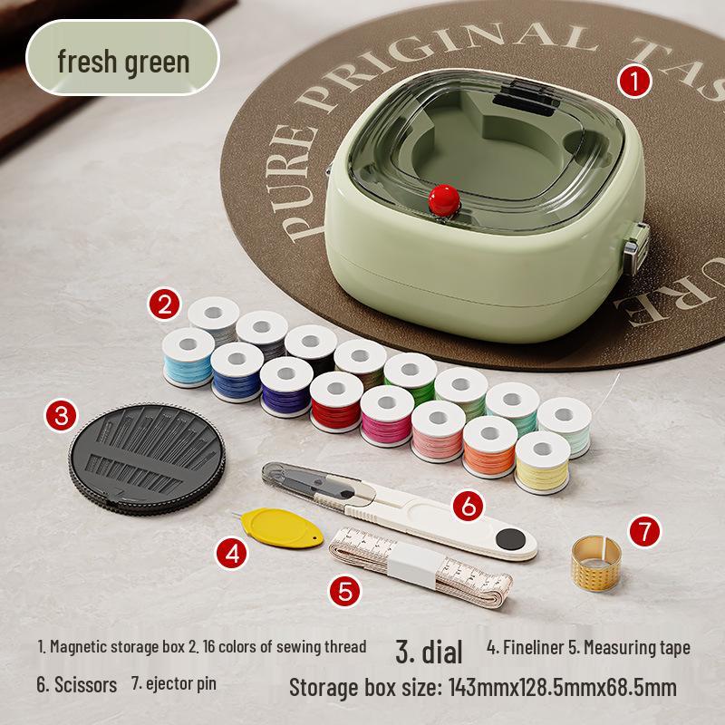 

Портативный магнитный набор игольницы и ниток для шитья дома и в общежитии