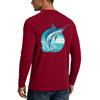 Men's UPF50+ Sun Protection Long Sleeve Shirt Stretch Outdoor Fishing Sports Top Lightweight Breathable Quick Dry Fabric