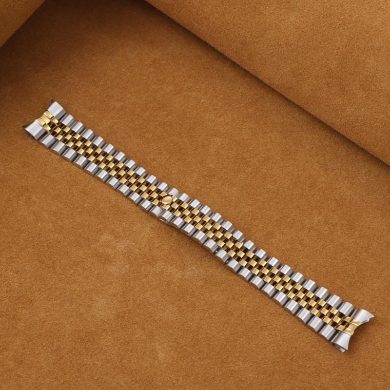 Luxusný pevný nerezový remienok pre Rolex pre náramok Jubilee 13 mm 17 mm 20 mm 21 mm zakrivený koniec kovové náramkové príslušenstvo