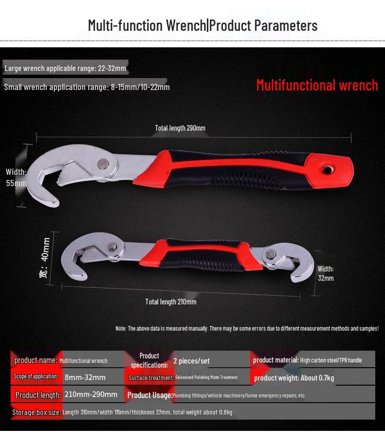 Universal Adjustable Multifunctional Wrench - Quick Pipe & Street Vendor Use