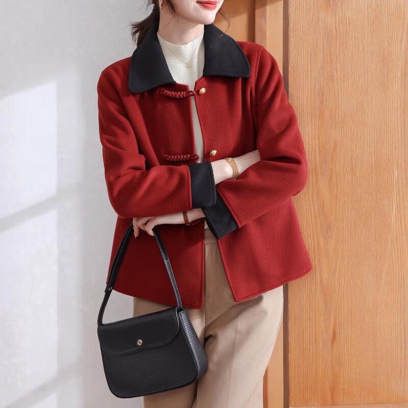 

Stylish Long-Sleeve Coat for Middle-Aged Women