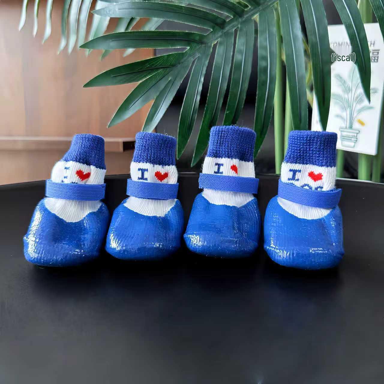 

Non-slip Outdoor Pet Shoes & Socks for Dogs and Cats Large with 4 Bands