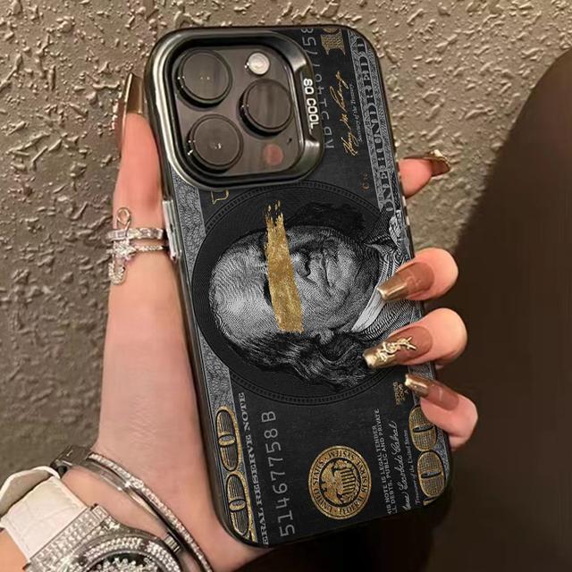 New Cool 100 Dollar Bank Note Phone Case For iPhone 16 PRO 17 15 14 13 12 11 Pro Max 16E IPHONE Air Minimalism Shockproof Cover