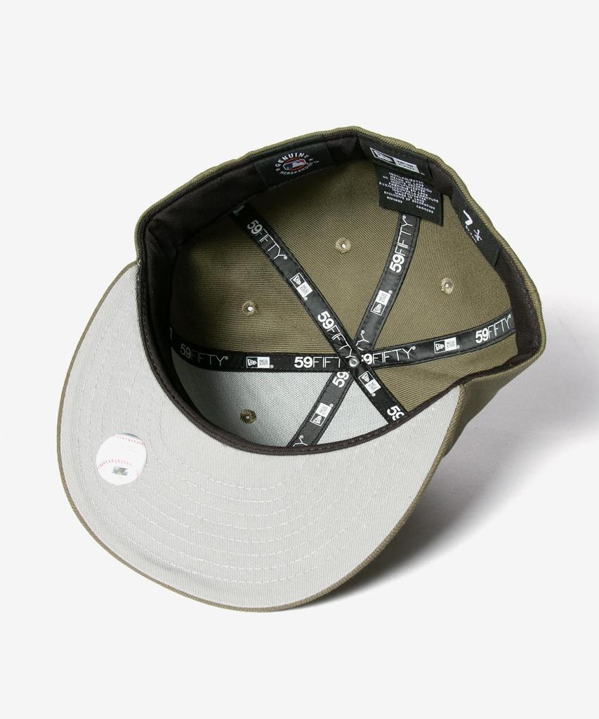 NEW ERA 59FIFTY Los Angeles Dodgers MLB Classics Cap (11941969) Khaki & White, Brand Size: 7 1/2, Japanese Size: 59.6cm