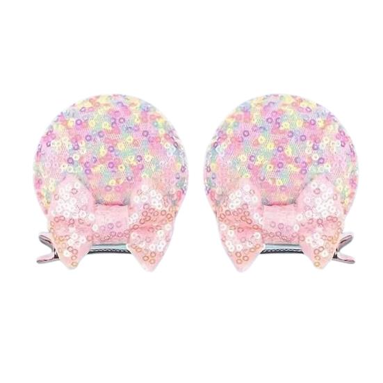 2 Stuks Meisjes Haarspelden Glanzende Knoop Pailletten Haarspeldjes Sprankelende Haarclips Feesten Verjaardagen Reizen Dansen Haaraccessoires