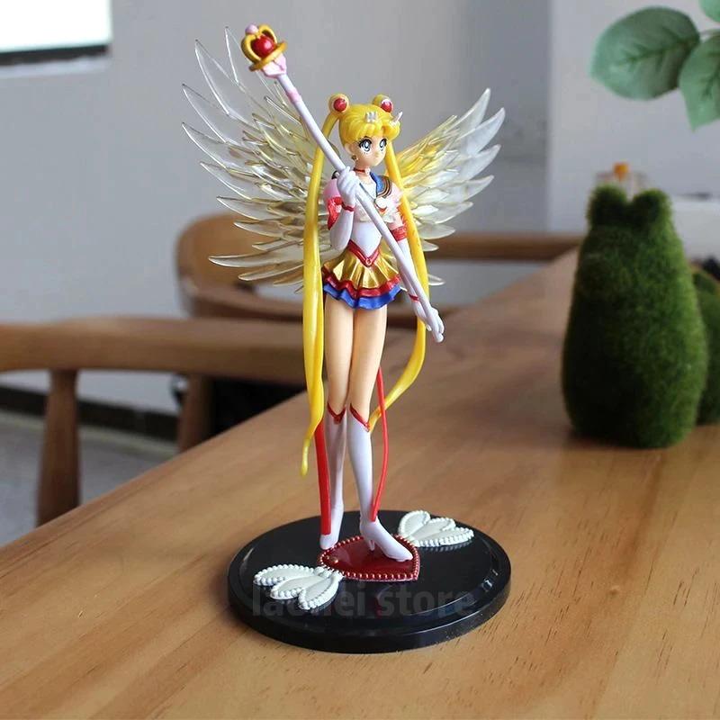 Hot Eternal Sailor Moon Tsukino Usagi Anime Figure Decoration Collection Doll Action Model Toy for Birthday Gifts