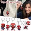 Collectible Superhero Figure Keychain with Detailed Web Pattern and Articulated Design for Backpack and Bag Accessories