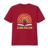 Librarian Vintage Reading Books Retro Rainbow Trendy Women s T Shirt  Summer Top with Unique Print vintage Washed Stretched