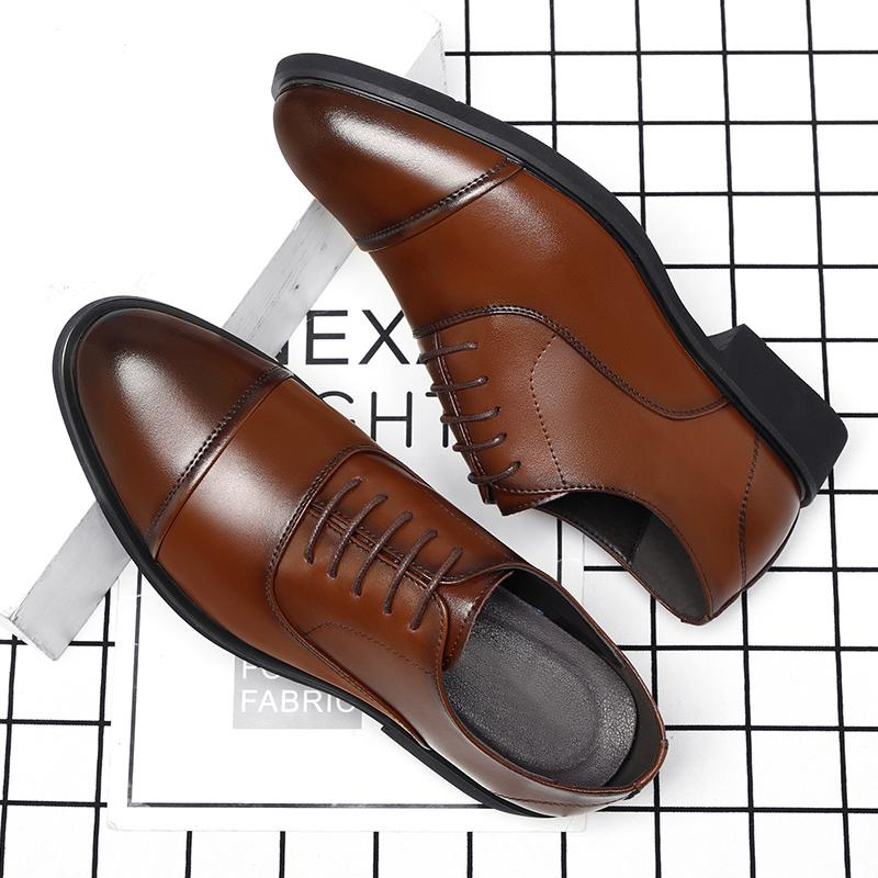 Buty podwyższające męskie, wysokie, 6 cm, niewidoczna wkładka, codzienne, męskie, podwyższone, ślubne, oksfordki, do biura