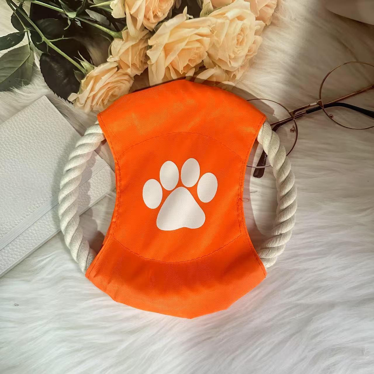 

New Pet Cotton Rope Flying Disc: Special Dog Training & Teething Toy