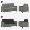 Storage Sofa Set 2 Pieces Dark Grey Polyester