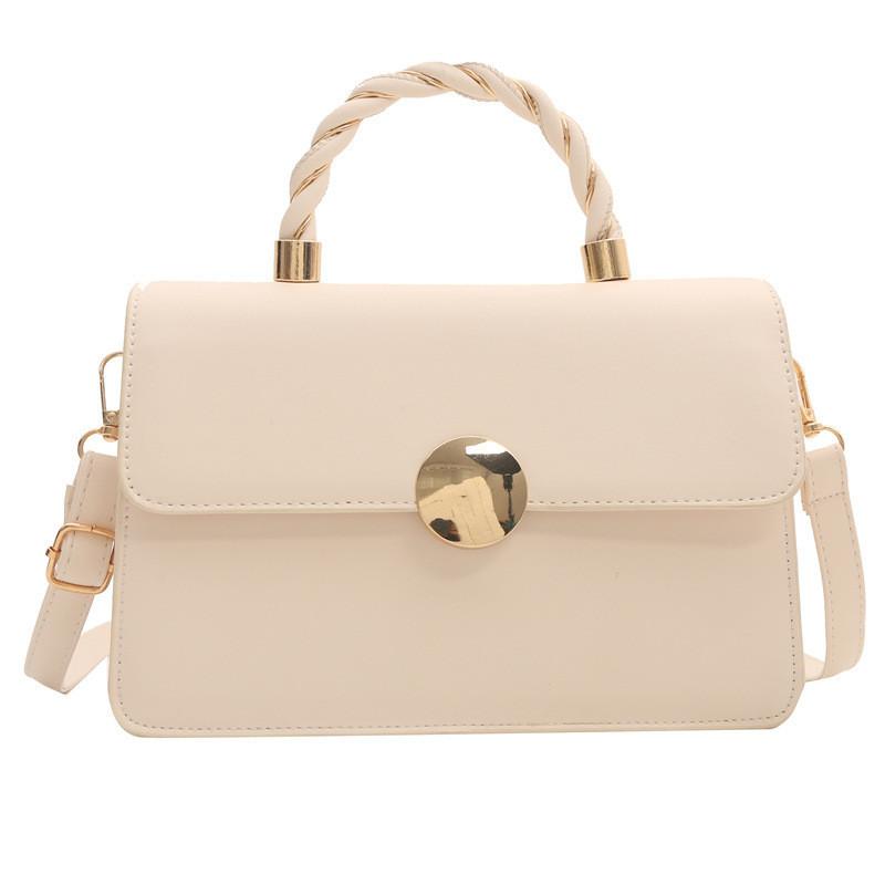 Street Style Chic Pu Handbag With Car Line Design For Women белый