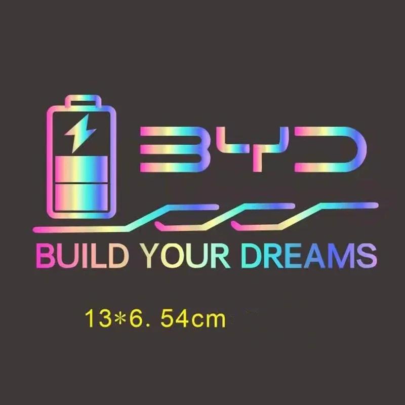 

Наклейка на бензобак автомобиля BYD Серии Лазерная 13x7см BYD Atto 3 Yuan Plus Dolphin Seal Song Plus Han Don Наклейка на порт зарядки автомобиля Новая