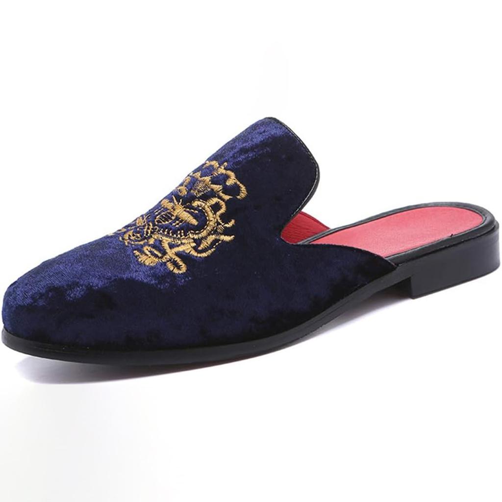 Men's Half Slippers Casual Fashion Versatile One-pedal Casual Muller Shoes Loafers