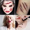 Halloween Waterproof Temporary Tattoo Stickers Sexy Bloody Makeup Zombie Scar Tattoo Decoration Wound Horror Blood Sticker