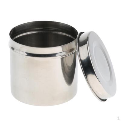 Sterile Tanks Of Stainless Steel Jars With Lid 8/9/10 / 12cm