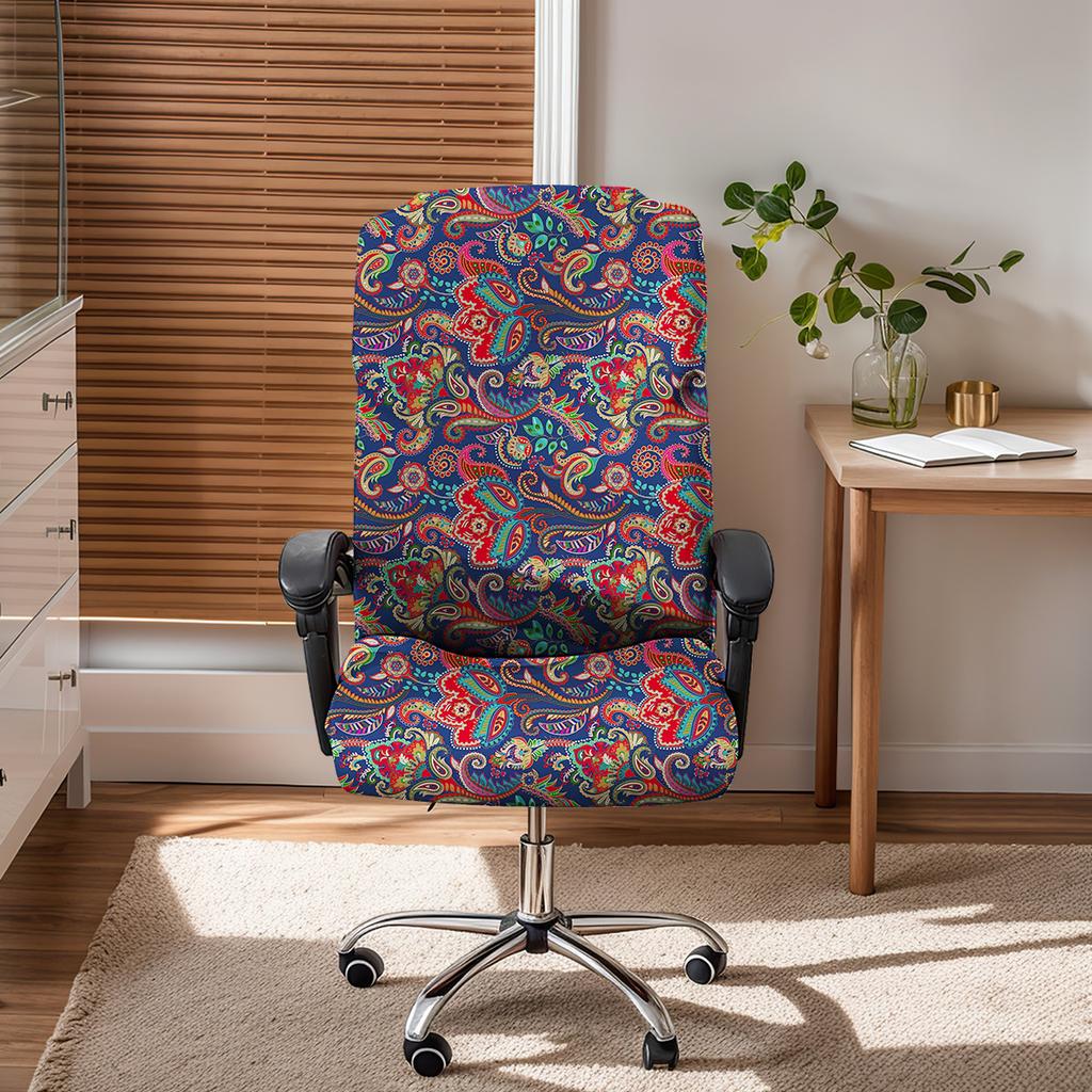 Elastischer bedruckter Milchseiden-Bürostuhlbezug kratzfest für Katzen Computer-Drehstuhlbezug