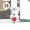 Artificial Crystal Bear Love Heart Heart-shaped Bear Bear Ornament Bear Figurines  Table Ornament
