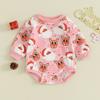 Baby Rompers Autumn Long Sleeve Newborn Boys Girls Sweatshirt Jumpsuits Winter Christmas Print Outfits Baby Wear