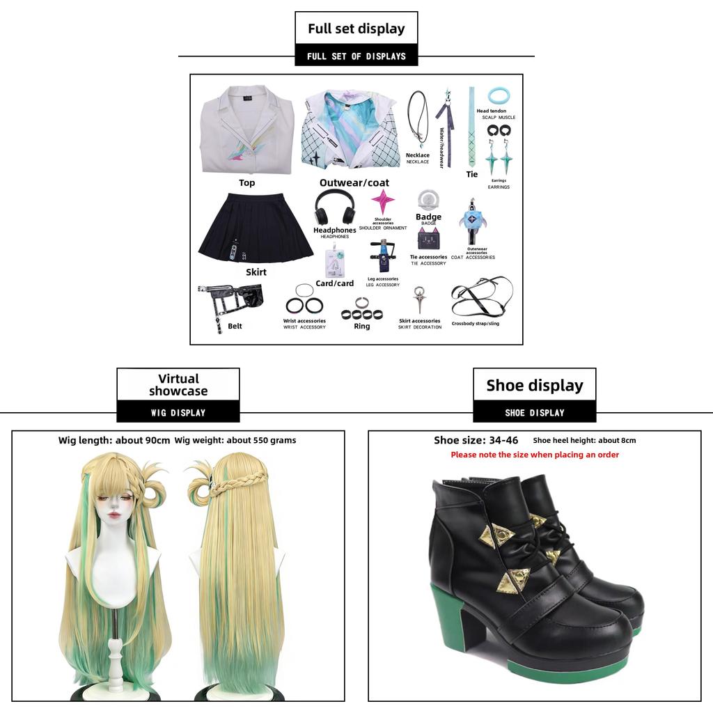 Wuthering Waves Lynae Cosplay Kostuum Met Zachte Stof Voor Anime Rollenspel En Conventies