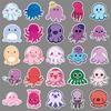 50 Cartoon Octopus Doodle Cartoon Cute Marine Creatures DIY Skateboard Water Cup Suitcase Stickers