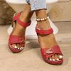 Women's Wide Width Platform Sandals, Single Buckle Wedge Heels, Wholesale Summer Slides for Women