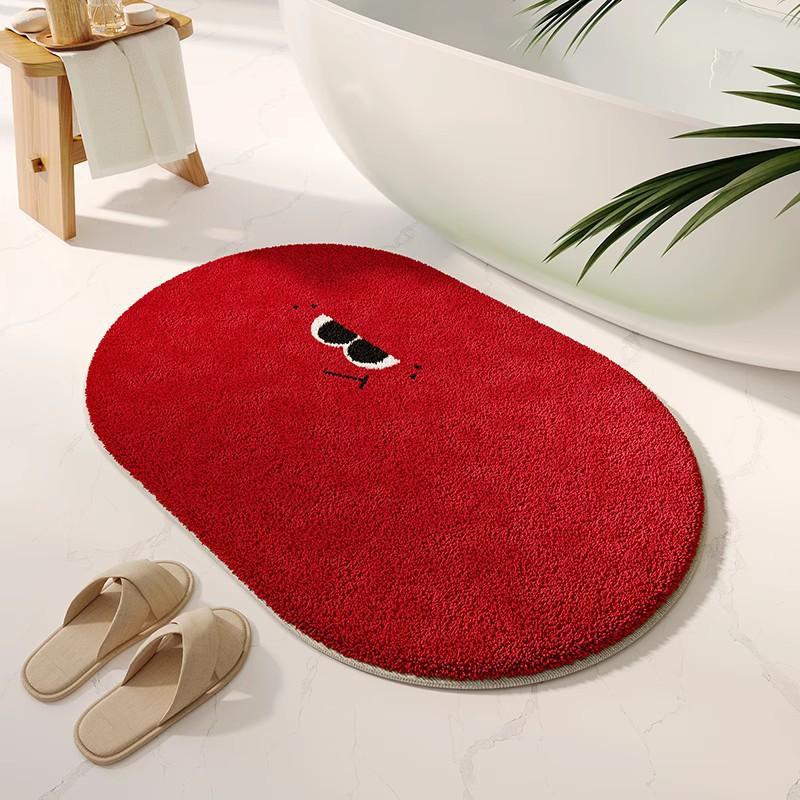 Absorbent Monster Bathroom Floor Mat Bathroom Floor Mat Imitation Cashmere Door Mat Non-slip Mat Household Bedroom Carpet Door Mat