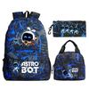 Game Astro bot peripheral printing fashion primary and secondary school students schoolbag three-piece set multi-function large capacity