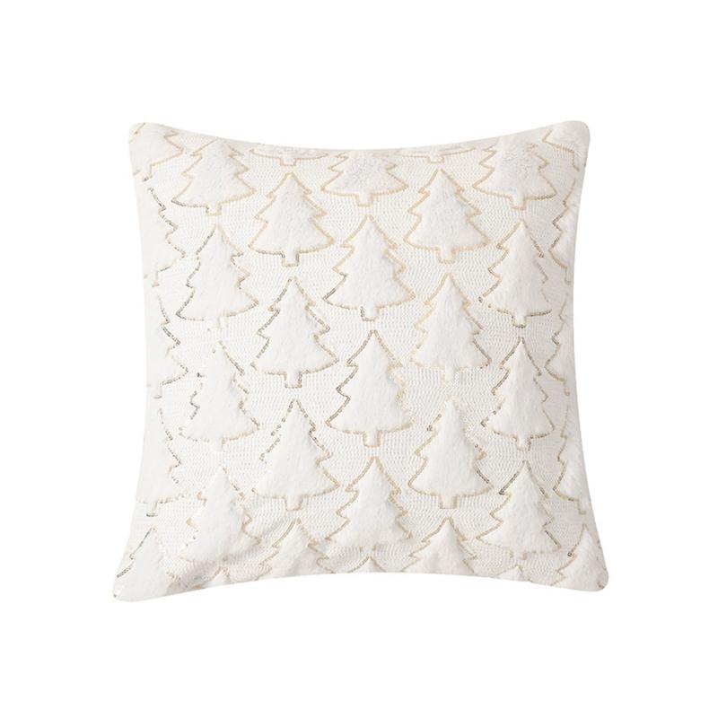 

Household Pillow Cover Soft Faux Christmas Reusable Protectors Cover for Outdoor Traveling Decoration белый