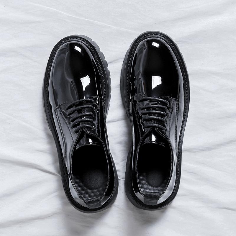 Men's Genuine Leather Shoes British Style Thick Sole Business Office Leather Shoes Banquet Wedding Outdoor Commuting Versatile